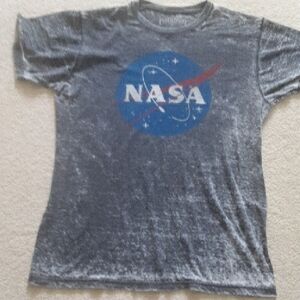 Affliction Kids Gray NASA Logo Tee with Blue Emblem